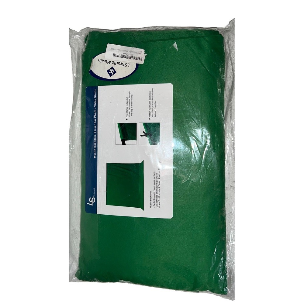 (7)LS Studio 10x20 Green Muslin Backdrop Green Screen Studio Background